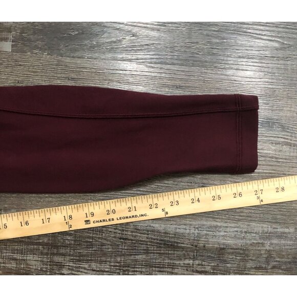Lululemon Toasty Tech Tight II Size 4 Burgundy Athletic Leggings - Picture 6 of 6